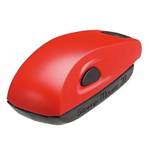 Stempel Colop Stamp Mouse 30 custom (47x18 mm - 5 Zeilen) mit individueller Textplatte Farbe Rot von STEMPEL-FABRIK