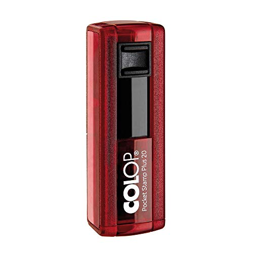 stempel-fabrik – Colop Pocket Stamp Plus 20 Ruby Stempel mit Wunschtext personalisieren – selbstfärbender Taschenstempel als Namensstempel, Adressstempel & Co zu verwenden (38 x 14 mm | 4 Zeilen |) von STEMPEL-FABRIK