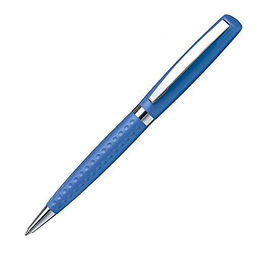 stempel-fabrik – Stempel-Kugelschreiber Heri Classic G Light 6431 Custom mit Wunschtext personalisieren – 2in1 Kugelschreiber mit selbstfärbendem Taschenstempel (33x8 mm | 3 Zeilen | Blau) von STEMPEL-FABRIK