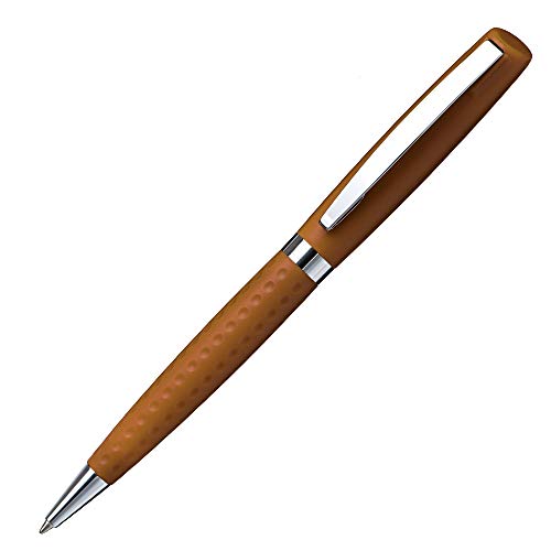 stempel-fabrik – Stempel-Kugelschreiber Heri Classic G Light 6481 Custom mit Wunschtext personalisieren – 2in1 Kugelschreiber mit selbstfärbendem Taschenstempel (33x8 mm | 3 Zeilen | Braun) von STEMPEL-FABRIK
