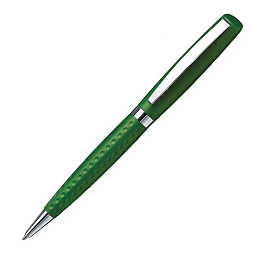 stempel-fabrik – Stempel-Kugelschreiber Heri Classic G Light 6491 Custom mit Wunschtext personalisieren – 2in1 Kugelschreiber mit selbstfärbendem Taschenstempel (33x8 mm | 3 Zeilen | Grün) von STEMPEL-FABRIK
