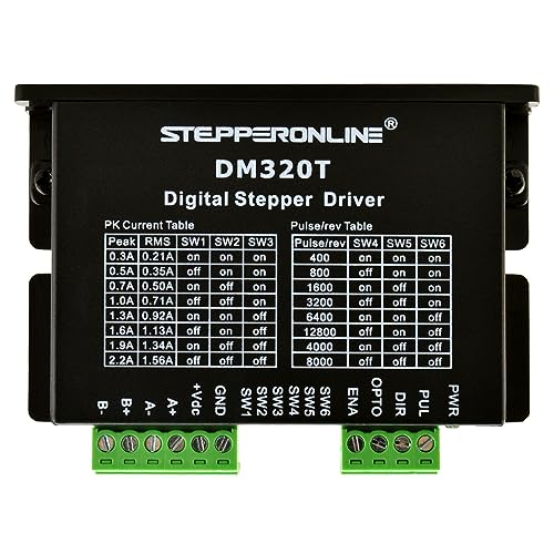 STEPPERONLINE Digitaler Schrittmotor Treiber 0.3-2.2A 10-30VDC Stepper Motor Driver Für Nema 8,11,14,16,17 Schrittmotor CNC von STEPPERONLINE
