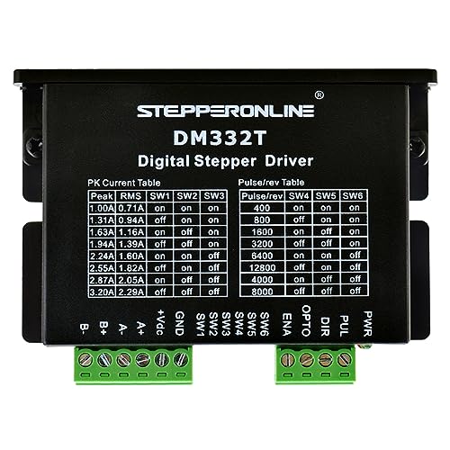 STEPPERONLINE Digitaler Schrittmotor Treiber 1.0-3.2A 18-30VDC für Nema 17, 23 Schrittmotor von STEPPERONLINE