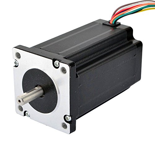 STEPPERONLINE Doppel Schacht Nema 24 Schrittmotor Uni/Bipolar 1.8deg 4Nm 4A 60x100mm 8 Drähte für 3D DRUCKER/CNC-Fräse von STEPPERONLINE