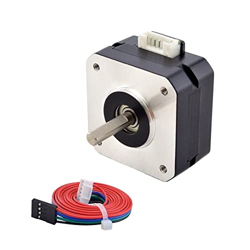 STEPPERONLINE E Series Nema 17 Schrittmotor 17Ncm 1A 23mm Körper Länge Pancake-Schrittmotor 1,8 Grad für 3D-Drucker CNC von STEPPERONLINE