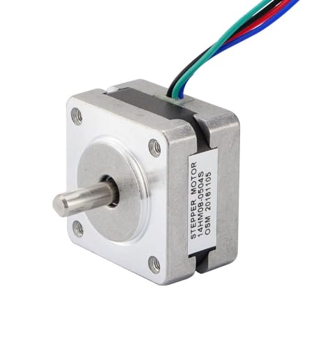 STEPPERONLINE Nema 14 Bipolar 0.9deg 5Ncm(7.08oz.in) 0.5A 35x35x20mm 4 Drähte von STEPPERONLINE