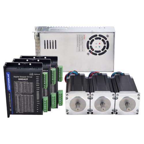 STEPPERONLINE S Serie 3 Achsen CNC Fräser Kit 3,0Nm(425oz.in) Nema 23 Schrittmotor und Treiber von STEPPERONLINE