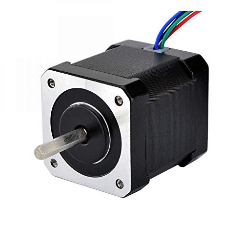 STEPPERONLINE Schrittmotor Nema 17 Volle D-Cut-Welle Stepper Motor 59Ncm 2A 1.8 Grad 48mm 4-Draht w/1m Kabel & Verbinder für 3D Drucker/CNC Reprap von STEPPERONLINE