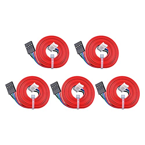 STEPPERONLINE Schrittmotorkabel 5 Stück, 1 m lang XH2.54 4-Pin auf 6-Pin NEMA 17 Erweitertes Anschlusskabel für RepRap 3D-Drucker CNC-Maschinen von STEPPERONLINE