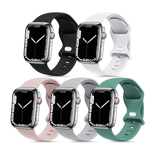 STG Sport Watch Armband, kompatibel Watch, 38 mm, 40 mm, 41 mm, 42 mm, 44 mm, 45 mm, 49 mm, weiches Silikon-Ersatzband, kompatibel mit iWatch Ultra SE-Serie 8/7/6/5/4/3/2/1 (42 mm/44 von STG Sport