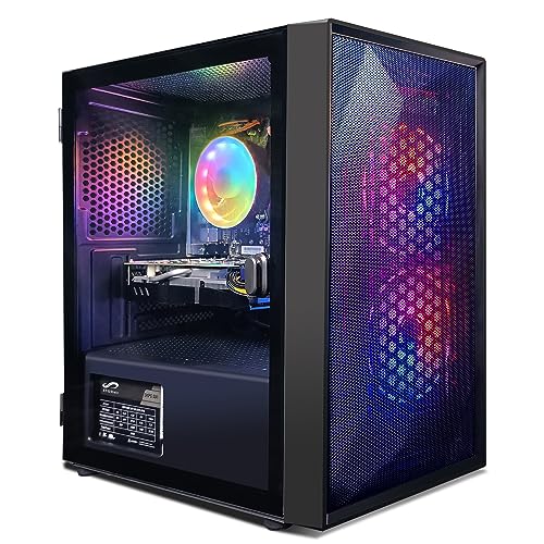 STGsivir Gaming Desktop-PC, Intel Core i3-10100F bis zu 4.3GHz, Radeon RX 5500 XT 8GB GDDR6, 16GB DDR4, 512GB SSD, WiFi, BTB 5.0, RGB Lüfter x 3, W11H64 von STGsivir