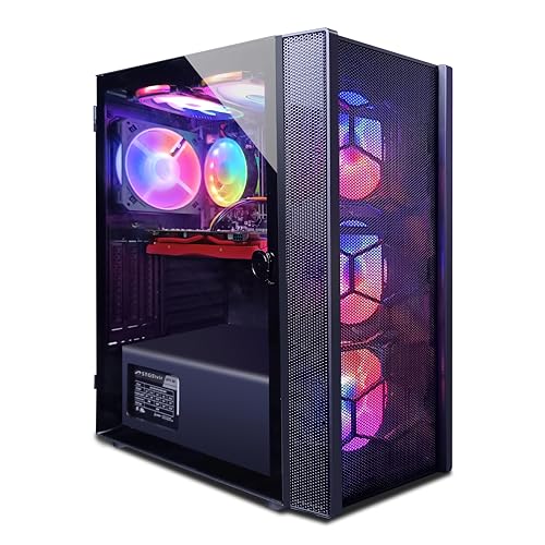 STGsivir Gaming Desktop-PC, Intel Core i5-10400F bis zu 4,3G, GeForce RTX 2060 Super 8G GDDR6, 16G DDR4, 1TB SSD, WiFi 600M, BT 5.0, RGB Lüfter x 7, W11H64 von STGsivir