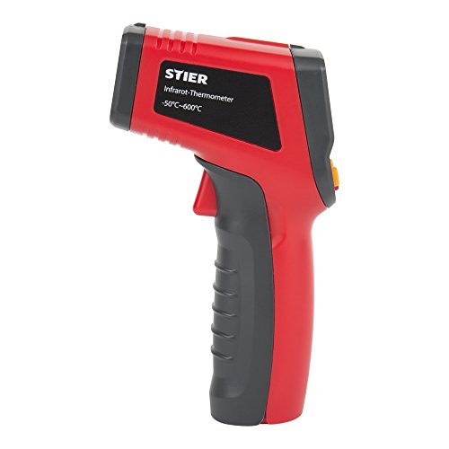 STIER Infrarot-Thermometer, Messbereich -50 °C - 600 °C, 2x 1,5 V AAA Batterien, mit Displaybeleuchtung, Laser-Thermometer, berührungslos, Temperatur messen STIER Infrarot-Thermometer, Messbereich -50 °C - 600 °C, 2x 1,5 V AAA Batterien, mit Displaybeleuchtung, Laser-Thermometer, berührungslos, Temperatur messen von STIER