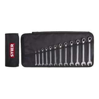 STIER Ringmaulschlüssel-Satz SW, Größen 8-19 mm, 12-teilig, inklusive Maulschlüssel Set in praktischer Rolltasche, robuste Ringschlüssel und Maulschlüssel für professionelle Arbeiten STIER Ringmaulschlüssel-Satz SW, Größen 8-19 mm, 12-teilig, inklusive Maulschlüssel Set in praktischer Rolltasche, robuste Ringschlüssel und Maulschlüssel für professionelle Arbeiten von STIER