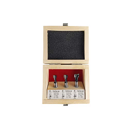 STIER T-Nutfräser-Set 3-teilig M5 M6 und M8 Schrauben, 8 mm Schaft, für Oberfräsen, T Nut Fräser, T Nutfräser STIER T-Nutfräser-Set 3-teilig M5 M6 und M8 Schrauben, 8 mm Schaft, für Oberfräsen, T Nut Fräser, T Nutfräser von STIER