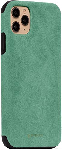 STILGUT Alcantara entwickelt für iPhone 11 Pro Max Hülle - iPhone 11 Pro Max Case Lederoptik, Bumper aus TPU und Alcantara, grün STILGUT Alcantara entwickelt für iPhone 11 Pro Max Hülle - iPhone 11 Pro Max Case Lederoptik, Bumper aus TPU und Alcantara, grün von STILGUT