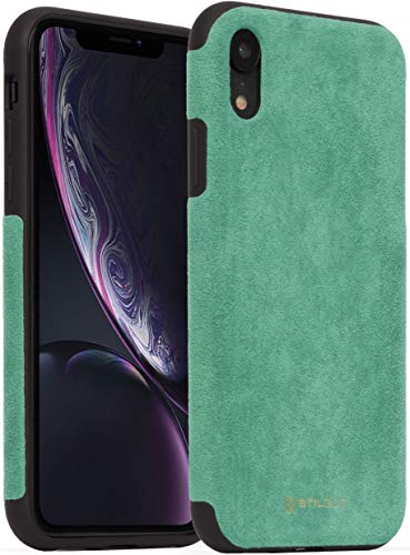 STILGUT Alcantara entwickelt für iPhone XR Hülle - iPhone XR Case Lederoptik, Bumper aus TPU und Alcantara, grün STILGUT Alcantara entwickelt für iPhone XR Hülle - iPhone XR Case Lederoptik, Bumper aus TPU und Alcantara, grün von STILGUT