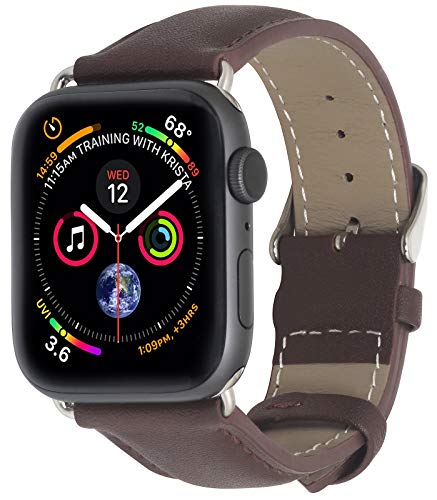 STILGUT Armband kompatibel mit Apple Watch Lederarmband 38mm/40mm - Apple Watch Armband aus Leder für Apple Watch SE/6/5/4/3/2/1 in 38mm & 40mm – Taupe von STILGUT