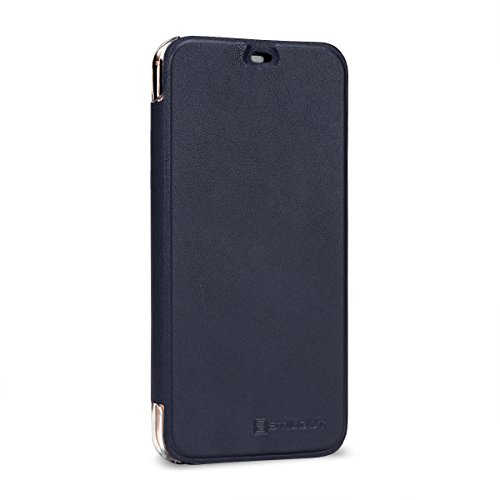 STILGUT Berlin Book Type Case, Hülle aus Leder und durchsichtiges TPU für Huawei P20 Lite. Seitlich klappbares Flip-Case mit NFC/RFID Blocker. Blau Nappa/transparent STILGUT Berlin Book Type Case, Hülle aus Leder und durchsichtiges TPU für Huawei P20 Lite. Seitlich klappbares Flip-Case mit NFC/RFID Blocker. Blau Nappa/transparent von STILGUT