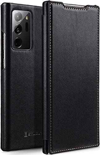 STILGUT Book Case kompatibel mit Samsung Galaxy Note 20 Ultra Hülle aus Leder zum Klappen, Klapphülle, Handyhülle, Lederhülle - Schwarz Nappa von STILGUT