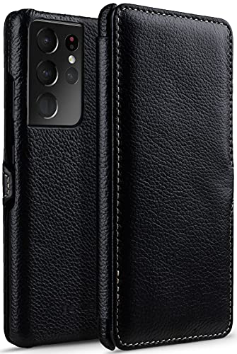 STILGUT Book Case kompatibel mit Samsung Galaxy S21 Ultra 5G Hülle aus Leder mit Clip-Verschluss, Lederhülle, Klapphülle, Handyhülle - Schwarz STILGUT Book Case kompatibel mit Samsung Galaxy S21 Ultra 5G Hülle aus Leder mit Clip-Verschluss, Lederhülle, Klapphülle, Handyhülle - Schwarz von STILGUT