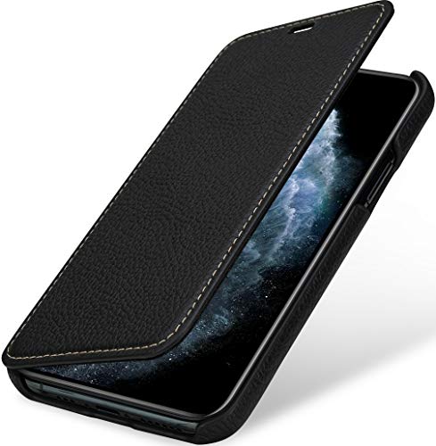 STILGUT Book Case kompatibel mit iPhone 11 Pro Hülle aus Leder zum Klappen, Klapphülle, Handyhülle, Lederhülle, dünn - Schwarz STILGUT Book Case kompatibel mit iPhone 11 Pro Hülle aus Leder zum Klappen, Klapphülle, Handyhülle, Lederhülle, dünn - Schwarz von STILGUT