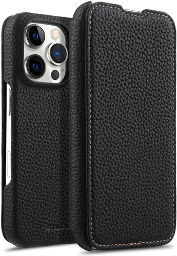 STILGUT Book Case passend für iPhone 16 Pro - Hülle kompatibel mit MagSafe aus Leder zum Klappen, Klapphülle, Handyhülle, Lederhülle - Schwarz STILGUT Book Case passend für iPhone 16 Pro - Hülle kompatibel mit MagSafe aus Leder zum Klappen, Klapphülle, Handyhülle, Lederhülle - Schwarz von STILGUT