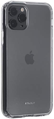 STILGUT Bumper kompatibel mit iPhone 11 Pro Max Clear Case - iPhone 11 Pro Max Hülle aus stoßfestem Kunststoff, transparent von STILGUT