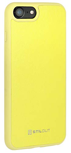 STILGUT Bumper kompatibel mit iPhone 7/iPhone 8/ iPhone SE 2020 - iPhone 7/iPhone 8 & iPhone SE 2020 Case aus Kunststoff und Leder, Cover, Hülle aus TPU/PC & Leder - Gelb STILGUT Bumper kompatibel mit iPhone 7/iPhone 8/ iPhone SE 2020 - iPhone 7/iPhone 8 & iPhone SE 2020 Case aus Kunststoff und Leder, Cover, Hülle aus TPU/PC & Leder - Gelb von STILGUT