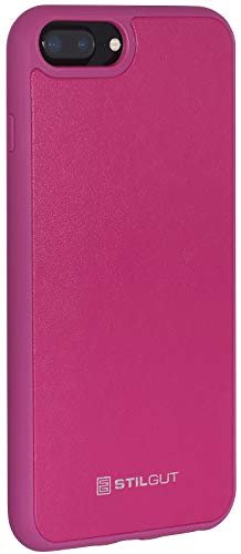 STILGUT Bumper kompatibel mit iPhone 8 Plus/7 Plus - iPhone 7 Plus & iPhone 8 Plus Case aus Kunststoff und Leder, Cover, Hülle aus TPU/PC & Leder - Magenta STILGUT Bumper kompatibel mit iPhone 8 Plus/7 Plus - iPhone 7 Plus & iPhone 8 Plus Case aus Kunststoff und Leder, Cover, Hülle aus TPU/PC & Leder - Magenta von STILGUT