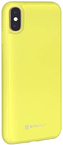 STILGUT Bumper kompatibel mit iPhone XS/X - iPhone X & iPhone XS Case aus Kunststoff und Leder, Cover, Hülle aus TPU/PC & Leder - Gelb STILGUT Bumper kompatibel mit iPhone XS/X - iPhone X & iPhone XS Case aus Kunststoff und Leder, Cover, Hülle aus TPU/PC & Leder - Gelb von STILGUT