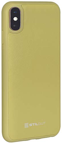 STILGUT Bumper kompatibel mit iPhone XS/X - iPhone X & iPhone XS Case aus Kunststoff und Leder, Cover, Hülle aus TPU/PC & Leder - Grün STILGUT Bumper kompatibel mit iPhone XS/X - iPhone X & iPhone XS Case aus Kunststoff und Leder, Cover, Hülle aus TPU/PC & Leder - Grün von STILGUT