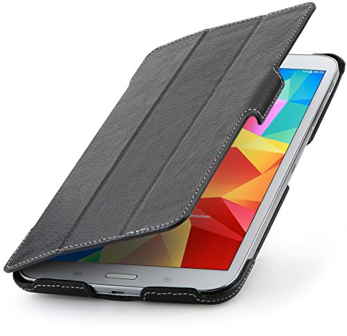 STILGUT Couverture Case, Tasche aus feinstem Leder kompatibel mit Samsung Galaxy Tab 4 8.0, schwarz von STILGUT