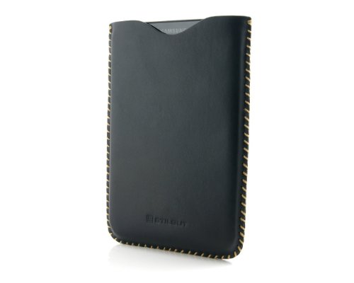 STILGUT Exklusive Ledertasche Sleeve kompatibel mit Samsung Galaxy Tab 3 7.0 U.V.M., schwarz von STILGUT