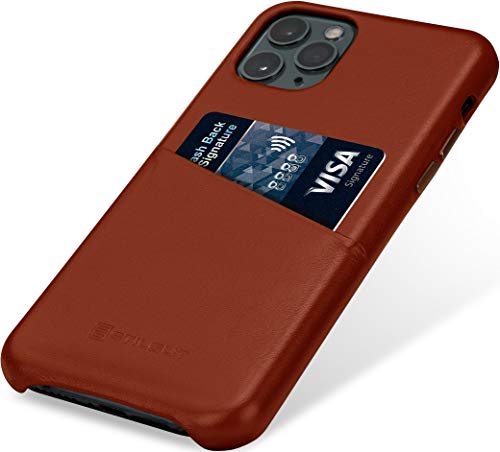 STILGUT Handyhülle kompatibel mit iPhone 11 Pro Hülle mit Kartenfach, Case aus Leder, Kartenhülle - Cognac von STILGUT