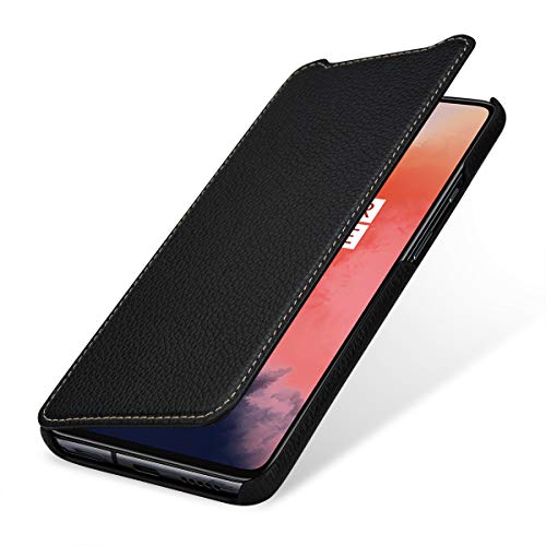 STILGUT Hülle geeignet für OnePlus 7T Lederhülle Book Type, schwarz von STILGUT