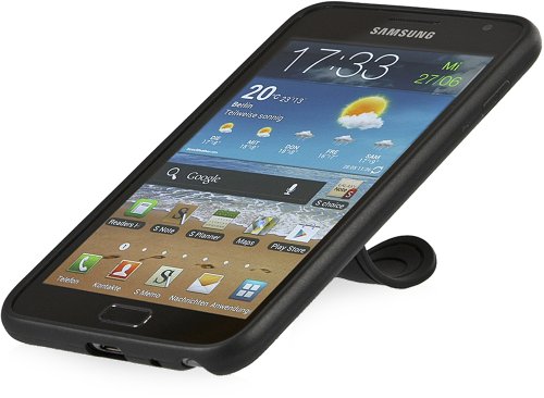 STILGUT Innovative Schutzhülle Easy Stand mit Standfunktion passend für Galaxy Note N7000, schwarz von STILGUT