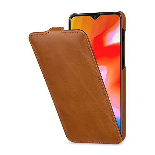 STILGUT Lederhülle kompatibel mit OnePlus 6T vertikales Flip-Case, Cognac STILGUT Lederhülle kompatibel mit OnePlus 6T vertikales Flip-Case, Cognac von STILGUT