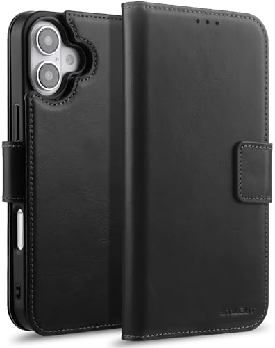 STILGUT Talis 2in1 passend für iPhone 16 Hülle mit Kartenfach aus Leder und magnetisches abnehmbares Case, Kompatibel mit MagSafe, Wallet Case, Handyhülle mit Fächern – Schwarz STILGUT Talis 2in1 passend für iPhone 16 Hülle mit Kartenfach aus Leder und magnetisches abnehmbares Case, Kompatibel mit MagSafe, Wallet Case, Handyhülle mit Fächern – Schwarz von STILGUT