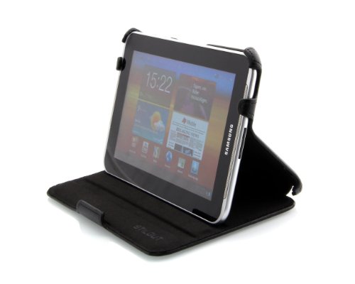 STILGUT UltraSlim Case, Tasche mit Stand- und Präsentationsfunktion passend für Samsung Galaxy Tab 2 7.0, schwarz von STILGUT