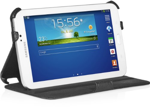 STILGUT UltraSlim Case, Tasche mit Stand- und Präsentationsfunktion passend für Samsung Galaxy Tab 3 7.0, schwarz von STILGUT