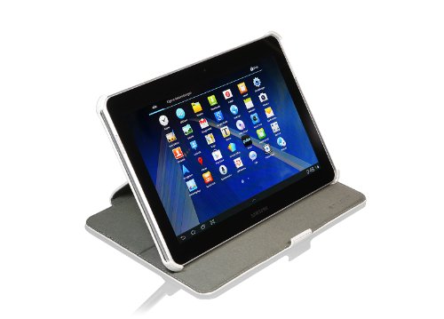 STILGUT UltraSlim Case V2, Tasche mit Stand- und Präsentationsfunktion passend für Samsung Galaxy Tab 2 7.0, weiß von STILGUT