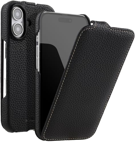 STILGUT UltraSlim passend für iPhone 16 Plus Hülle - iPhone 16 Plus Flip Case kompatibel mit MagSafe aus Leder, Klapphülle, Handyhülle, Lederhülle - Schwarz STILGUT UltraSlim passend für iPhone 16 Plus Hülle - iPhone 16 Plus Flip Case kompatibel mit MagSafe aus Leder, Klapphülle, Handyhülle, Lederhülle - Schwarz von STILGUT