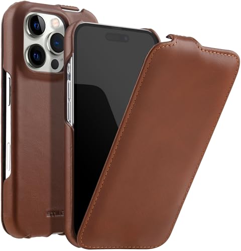 STILGUT UltraSlim passend für iPhone 16 Pro Hülle - iPhone 16 Pro Flip Case kompatibel mit MagSafe aus Leder, Klapphülle, Handyhülle, Lederhülle - Cognac STILGUT UltraSlim passend für iPhone 16 Pro Hülle - iPhone 16 Pro Flip Case kompatibel mit MagSafe aus Leder, Klapphülle, Handyhülle, Lederhülle - Cognac von STILGUT
