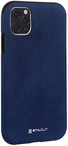STILGUT Alcantara entwickelt für iPhone 11 Pro Max Hülle - iPhone 11 Pro Max Case Lederoptik, Bumper aus TPU und Alcantara, Navyblau STILGUT Alcantara entwickelt für iPhone 11 Pro Max Hülle - iPhone 11 Pro Max Case Lederoptik, Bumper aus TPU und Alcantara, Navyblau von STILGUT