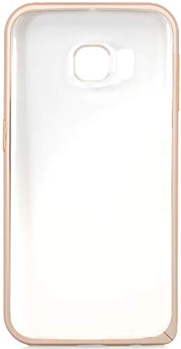 StilGut Bumper aus Aluminium mit Silikon-Cover für Galaxy S6 Edge, Gold von STILGUT