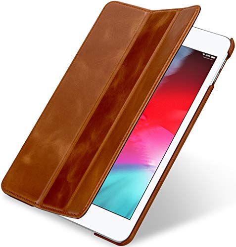 StilGut Couverture entwickelt für iPad Mini 5 Lederhülle - iPad Mini 5 (2019) Hülle aus Leder mit Smart Cover + Standfunktion, Case - Cognac von STILGUT