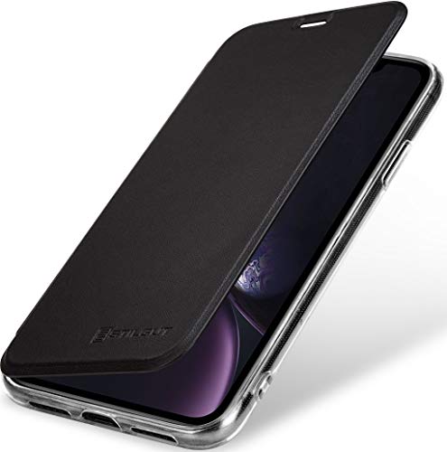 STILGUT Hülle kompatibel mit iPhone XR aus Leder und durchsichtiges TPU mit NFC/RFID Blocker, Schwarz/transparent STILGUT Hülle kompatibel mit iPhone XR aus Leder und durchsichtiges TPU mit NFC/RFID Blocker, Schwarz/transparent von STILGUT