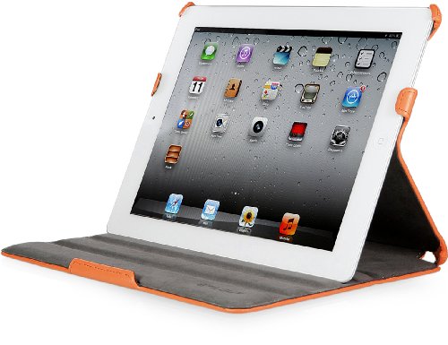 StilGut Hülle mit Stand-Funktion kompatibel mit iPad 3 & iPad 4 UltraSlim, orange von STILGUT