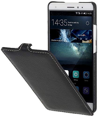 StilGut UltraSlim Case, Hülle aus Leder passend für Huawei Mate S, schwarz von STILGUT